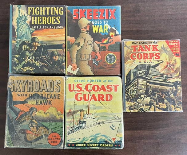 Vintage Big/Better Little Book lot of 5 Tank Corps Skeezix U.S. Coast Guard