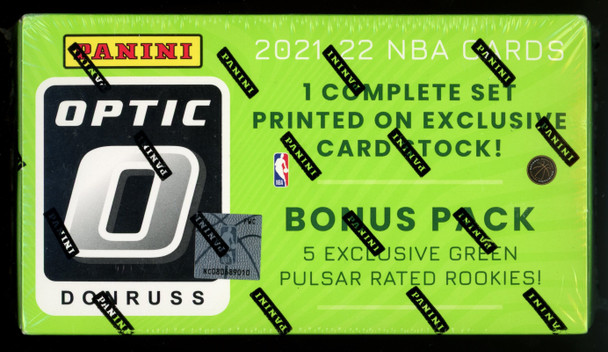 2021-22 Donruss Optic Basketball Complete Factory Set Fanatics Green Pulsar