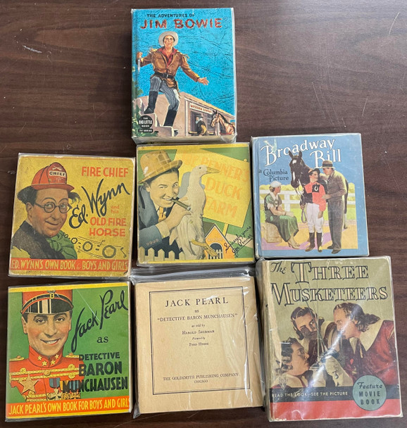 Vintage Big Little Book lot of 7 Jim Bowie Broadway Bill Three Musketeers