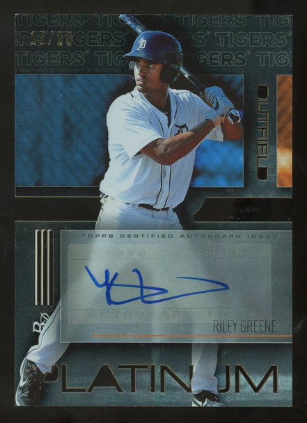 2020 Bowman Platinum Riley Greene Die Cut Auto /25 #PCA-RG