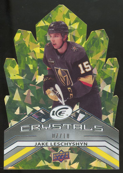 2021-22 Ice Jake Leschyshyn Crystals Die Cut Yellow /10 #IC-63
