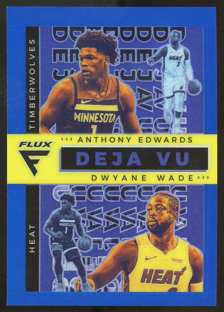 2020-21 Flux Anthony Edwards Dwyane Wade Deja Vu Blue /99 #8
