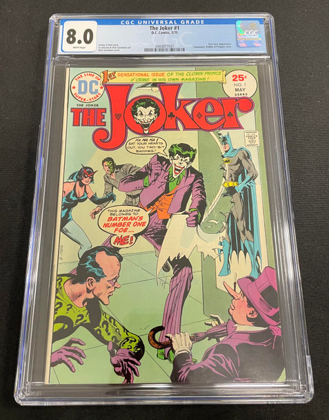 1975 DC Comics The Joker #1 1st Issue Comic Book CGC 8.0