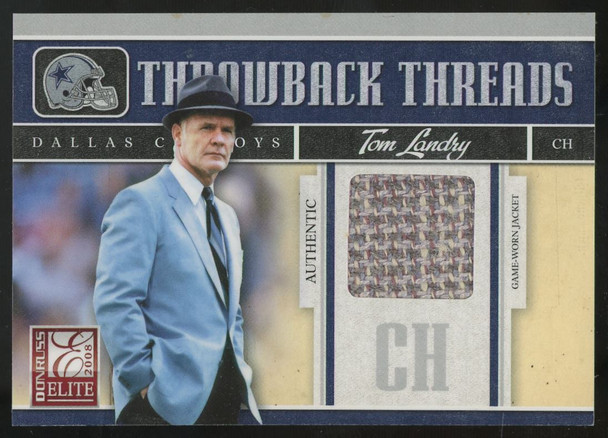 2008 Donruss Elite Tom Landry Hank Stram Throwback Threads /199 #TTD-43