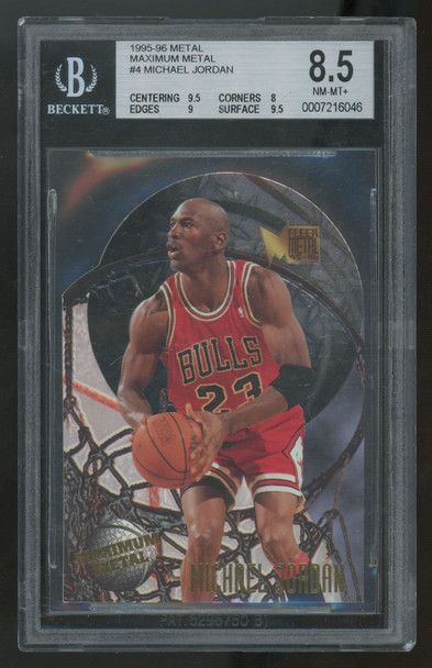 1995-96 Fleer Metal Michael Jordan Maximum Die Cut #4 BGS 8.5