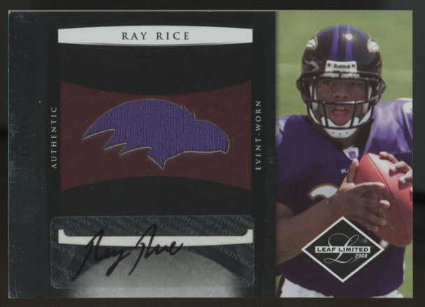 2008 Leaf Limited Ray Rice RC Patch Auto RPA /15 #31