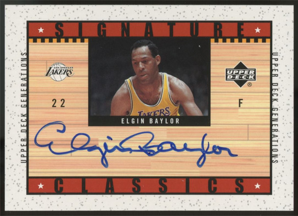2002-03 Upper Deck Generations Elgin Baylor Auto #EB-S