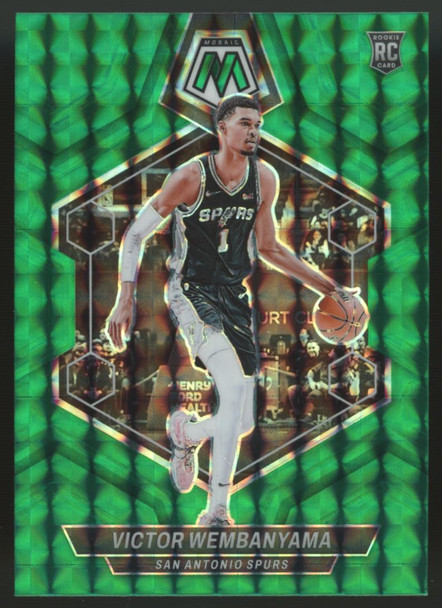 2023-24 Mosaic Victor Wembanyama RC Green Prizm #238