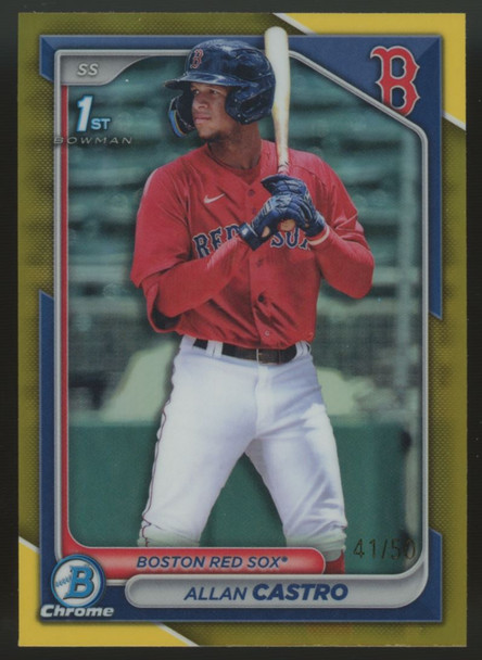 2024 Bowman Chrome Allan Castro 1st Gold /50 #BCP-14