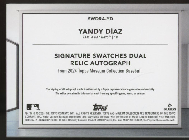 2024 Museum Collection Yandy Diaz Dual Patch Auto Pink /99 #SWDRA-YD