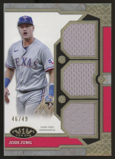 2024 Tier One Josh Jung Triple Jersey Patch /49 #T1R-JJ