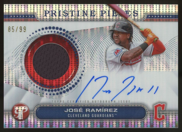 2024 Topps Pristine Jose Ramirez Pieces Patch Auto /99 #PPAR-JR