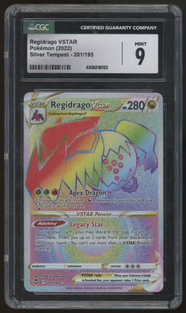 2022 Pokemon Regidrago VSTAR Silver Tempest Secret #201 CGC 9