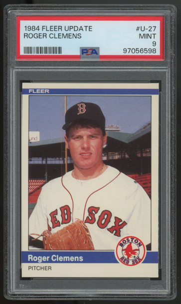 1984 Fleer Update Roger Clemens RC #U-27 PSA 9