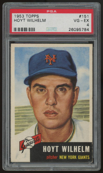 1953 Topps Hoyt Wilhelm #151 PSA 4