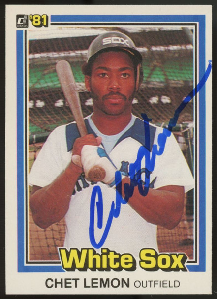 1981 Donruss Chet Lemon #281 Signed Auto JSA