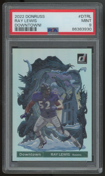 2022 Donruss Ray Lewis Downtown SSP #DT-RL PSA 9