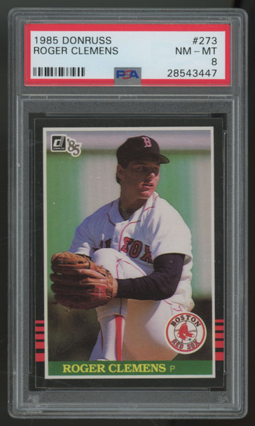1985 Donruss Roger Clemens RC #273 PSA 8