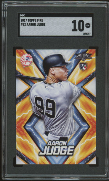 2017 Topps Fire Aaron Judge RC #62 SGC 10