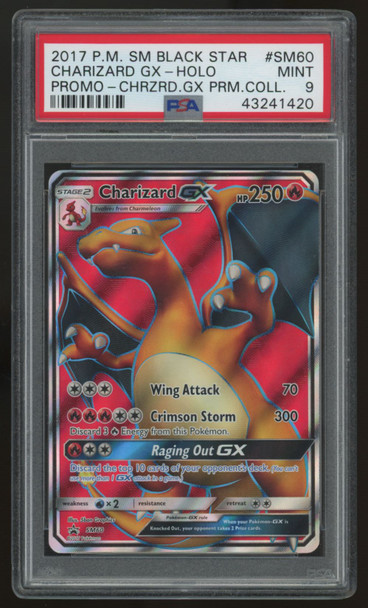 2017 Pokemon Charizard GX Premium Collection Promo #SM60 PSA 9