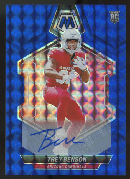 2024 Mosaic Trey Benson RC Auto Blue Prizm /99 #360