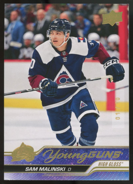 2023-24 Upper Deck Extended Sam Malinski Young Guns High Gloss /10 #716