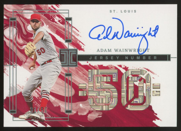 2024 Impeccable Adam Wainwright Jersey Number Auto /50 #INS-AW