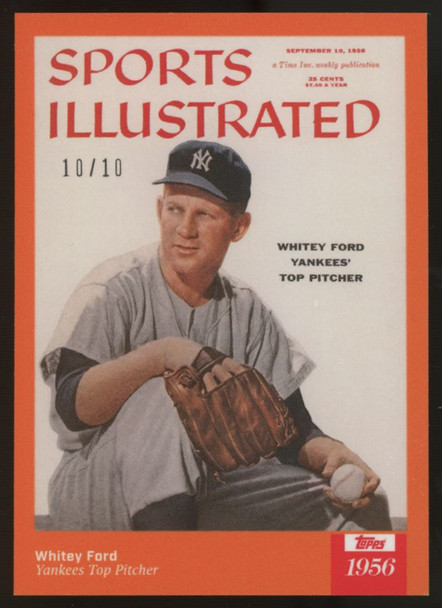 2021 Topps x Sports Illustrated Whitey Ford 1956 Orange /10 #26
