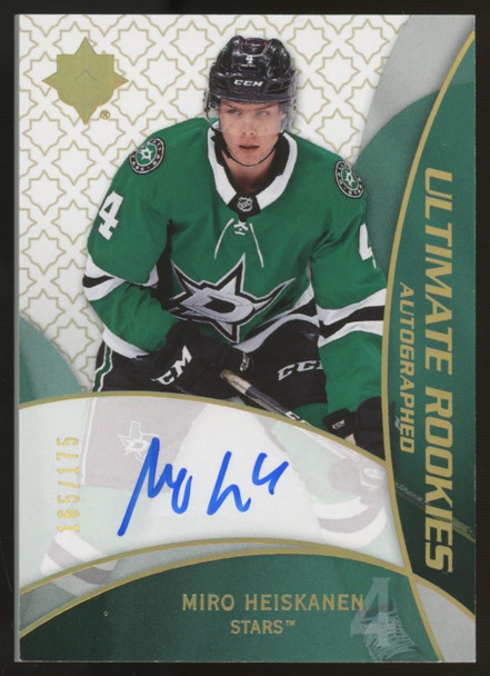 2018-19 Ultimate Collection Miro Heiskanen Rookies RC Auto /175 #RRA-MH