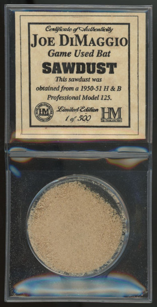 The Highland Mint Joe DiMaggio Game Used Bat Sawdust /500