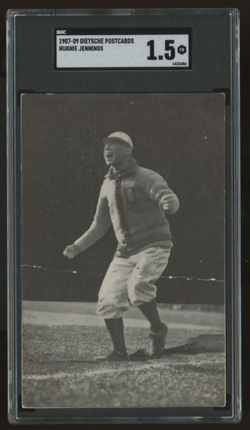 1907-09 Dietsche Postcards Hughie Jennings SGC 1.5 *486