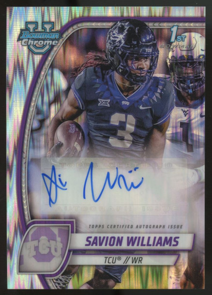 2024 Bowman University Chrome Savion Williams 1st Auto Stealth #PA-SWI