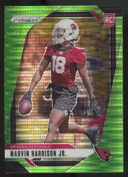 2024 Prizm Marvin Harrison Jr. RC Neon Green Pulsar #375