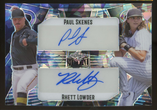 2023 Leaf Metal Paul Skenes Rhett Lowder Dual Auto Cracked Ice 1/1 #DA-23