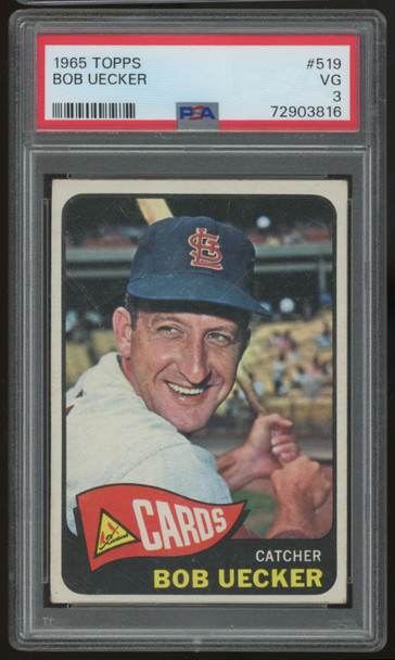 1965 Topps Bob Uecker #519 PSA 3