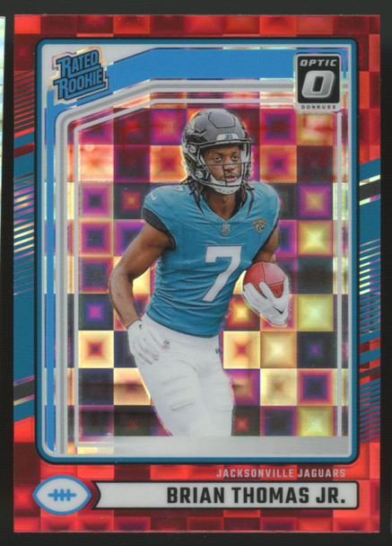 2024 Donruss Optic Preview Brian Thomas Jr. Rated Rookie Red Pandora #313