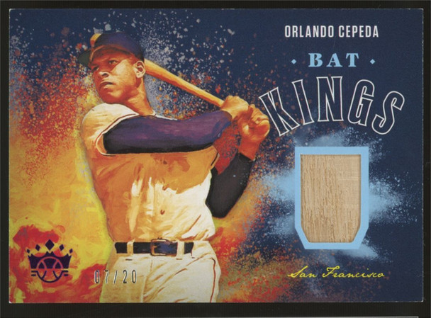 2020 Diamond Kings Orlando Cepeda Bat Relic Purple /20 #BK-OC