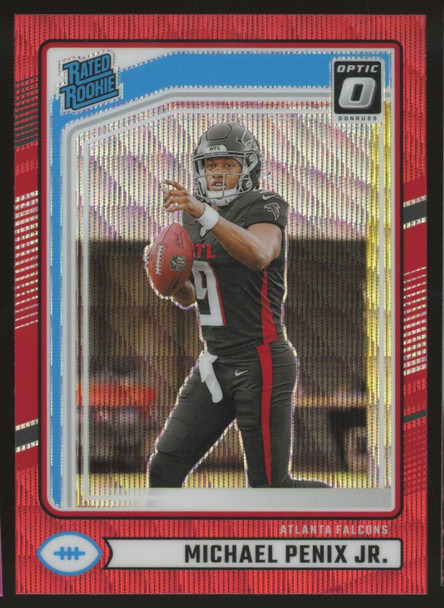2024 Donruss Optic Preview Michael Penix Jr. Rated Rookie Red Wave #308