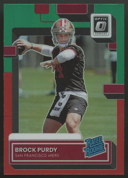 2022 Donruss Optic Preview Brock Purdy Rated Rookie Red Green #P-374
