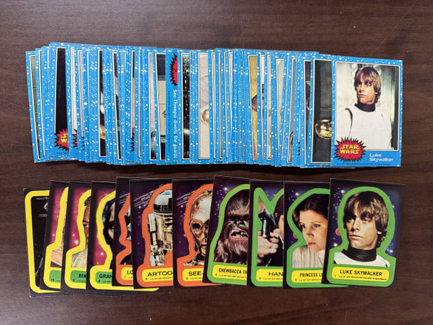 1977 Topps Star Wars Series 1 Complete Set (66) W/ Stickers (11) EX-NM