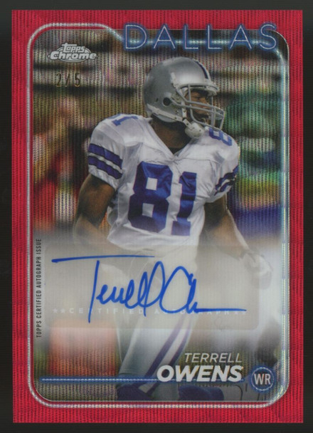 2024 Topps Chrome Terrell Owens Auto Red Wave Refractor /5 #BA-TOW