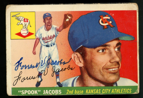 1955 Topps Forrest "Spook" Jacobs #61 Signed Autographed Card JSA