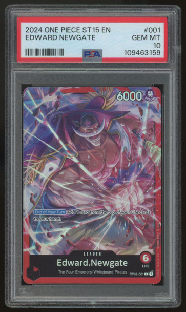 2024 One Piece Edward Newgate ST15 Leader #001 PSA 10