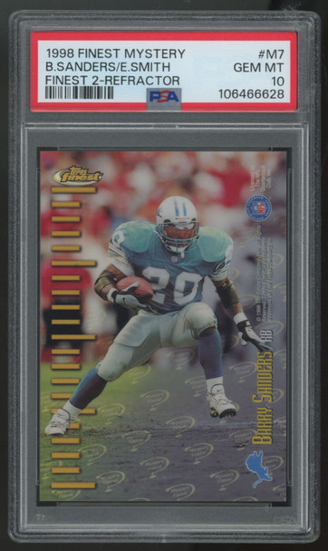 1998 Topps Finest Mystery Barry Sanders Emmitt Smith Refractor #M7 PSA 10