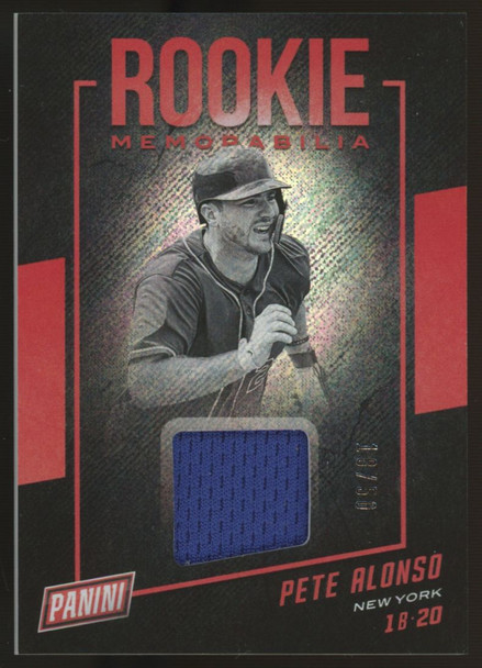 2019 Panini The National Pete Alonso RC Patch Rookie Memorabilia Red /50 #PA