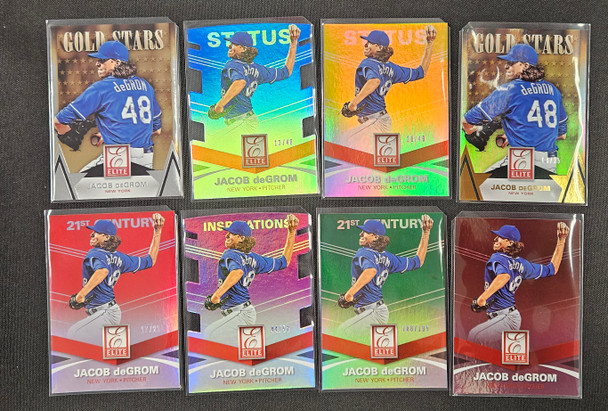 2015 Donruss Elite Jacob DeGrom Rainbow Lot Of 8