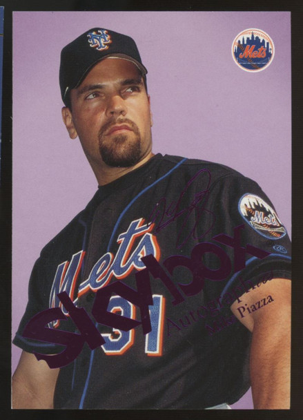 2004 Fleer Skybox Autographics Mike Piazza Purple #43