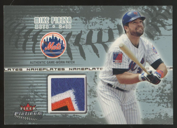 2005 Fleer Platinum Mike Piazza Nameplate Patch /25