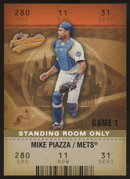 2003 Fleer Authentix Mike Piazza Standing Room Only /25 #67