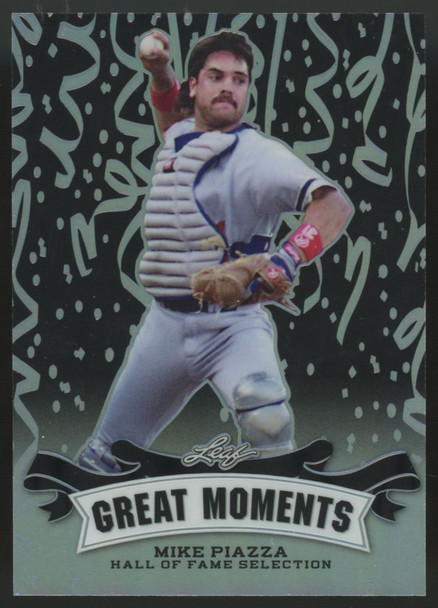 2016 Leaf Great Moments Mike Piazza Hall Of Fame Selection Black /7 #GM-10